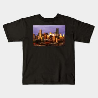 Melbourne at sunset, from Docklands Kids T-Shirt